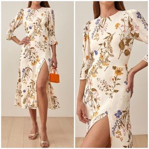 Reformation Petite Carolena Dress Frolic Floral Size 10 Petite